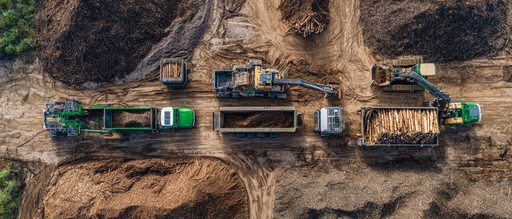 Land clearing debris processing