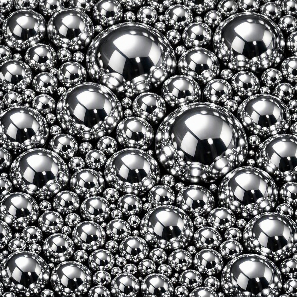 Liberated metal spheres