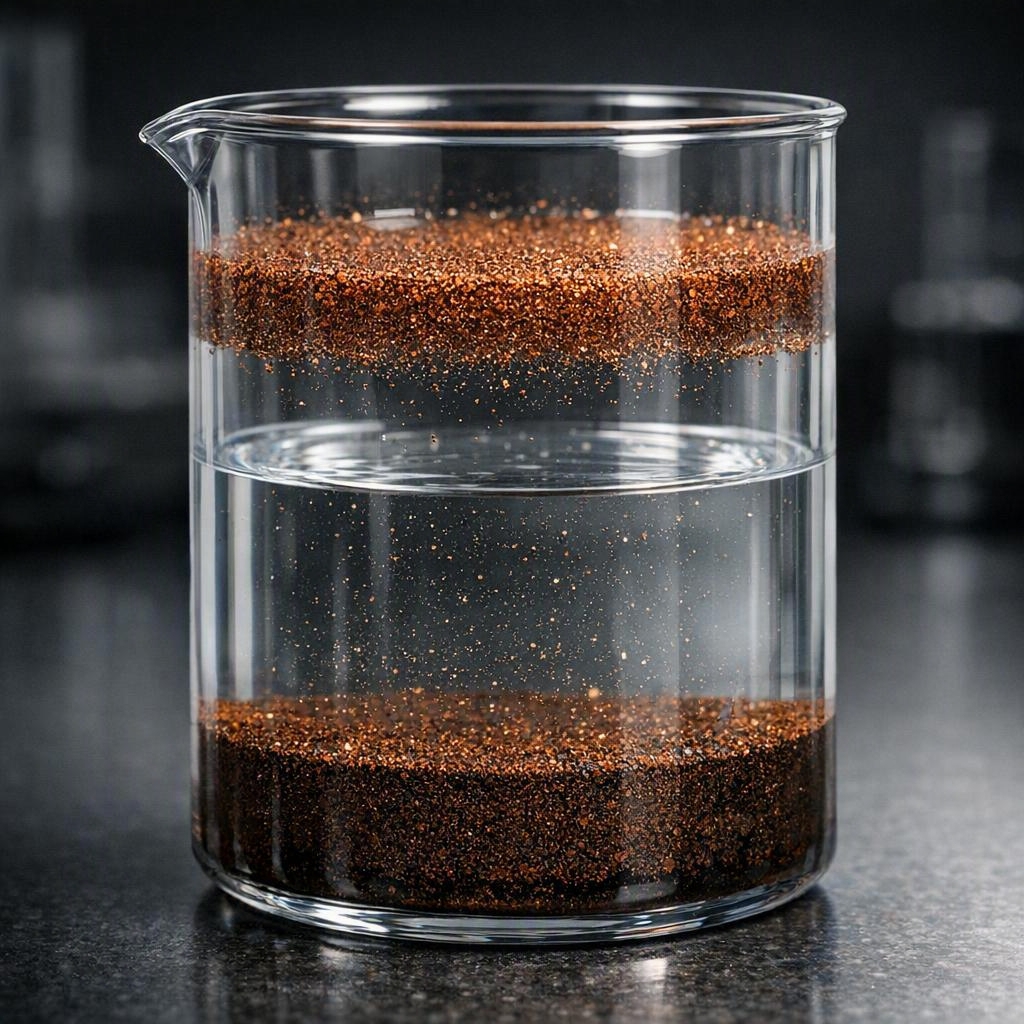 Density-based separation in a beaker