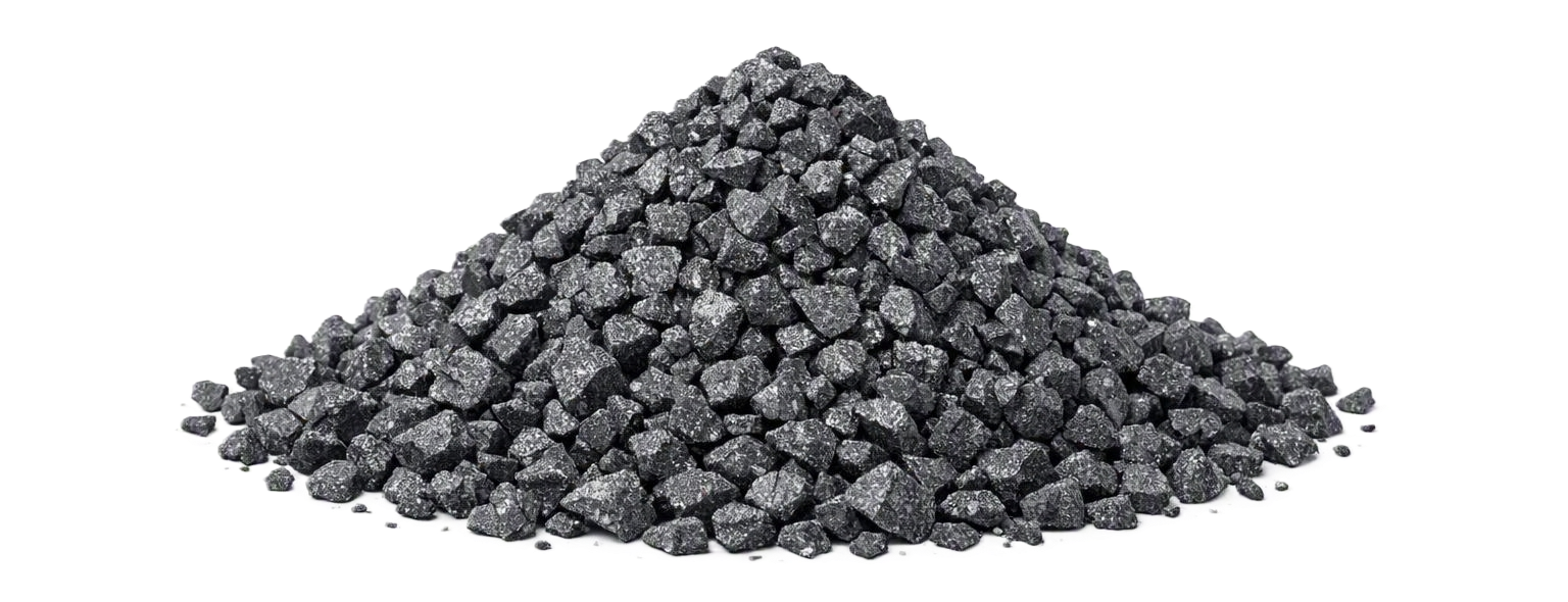Coarse material pile